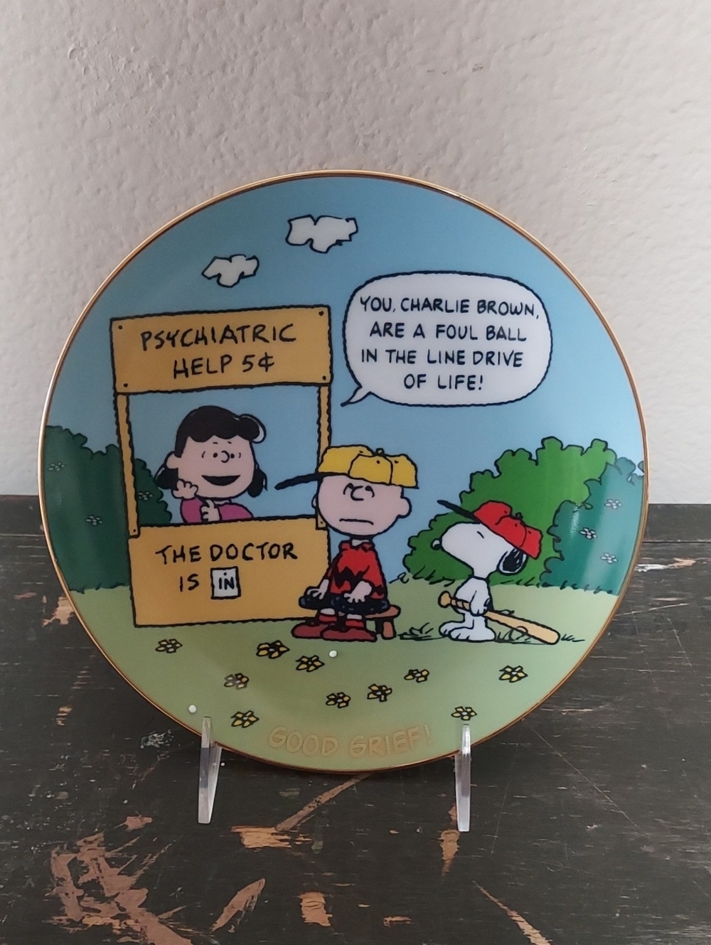 Vintage Peanuts Danbury Mint Collector Plate "Good Grief!" Magical Moments A2458